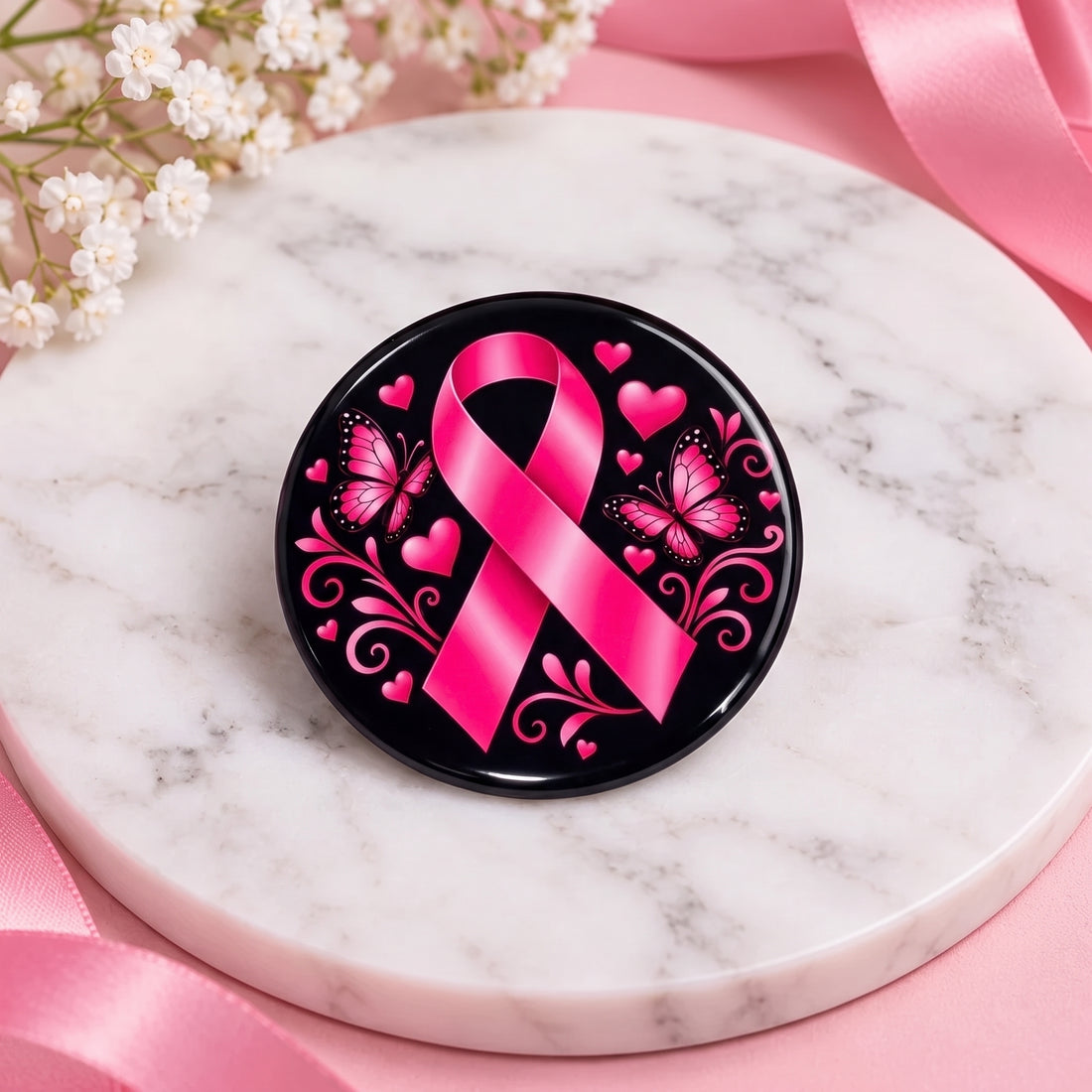 Breast Cancer Awareness Custom Buttons