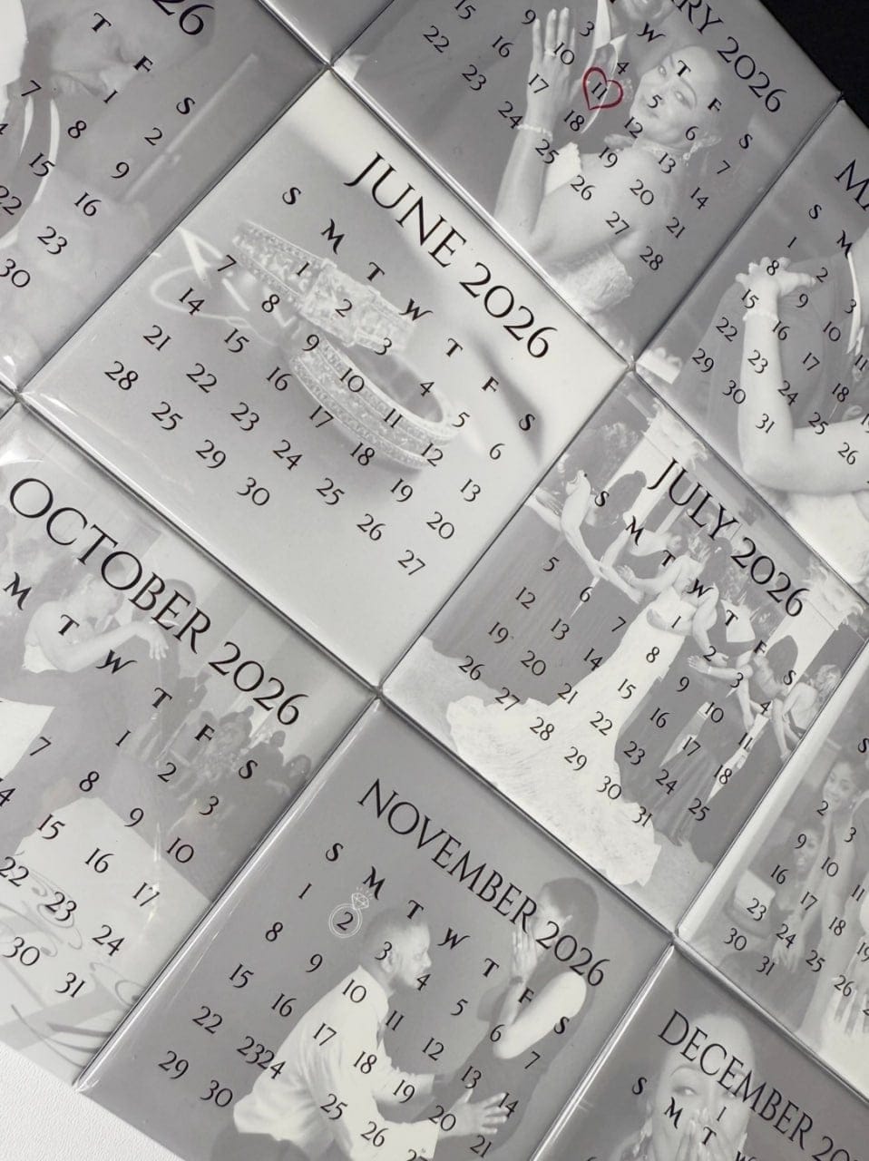 Custom Calendar Photo Magnets(3x3 Size)